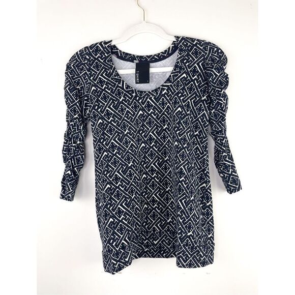 Dolan Anthropologie Boho Geometric Dolan Cinch Half Sleeve Shirt Size S - Picture 1 of 7